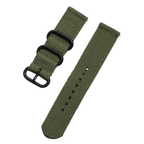 Strap-it® Strap-it Samsung Galaxy Watch 6 - 40mm nylon gesp band (groen) Strap-it® Strap-it Samsung Galaxy Watch 6 - 40mm nylon gesp band (groen)