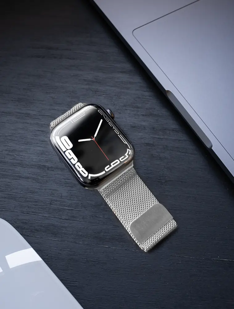 Strap-it® Strap-it Apple Watch Ultra Milanese band (zilver)
