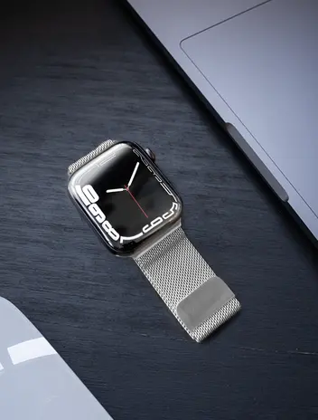 Strap-it® Strap-it Apple Watch Ultra Milanese band (zilver)