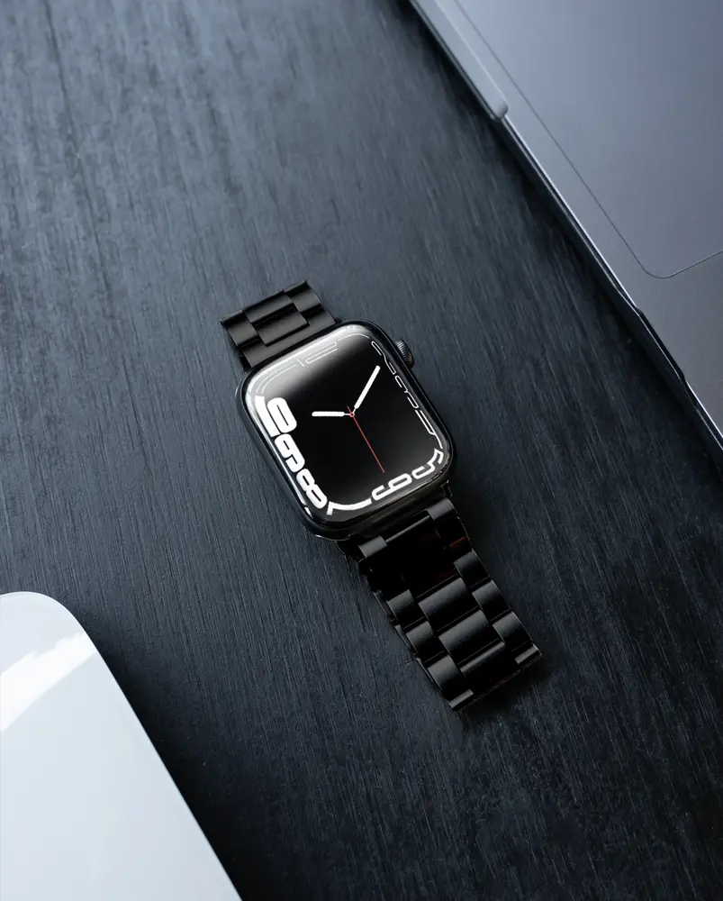 Strap-it® Strap-it Apple Watch 8 Titanium bandje (zwart)