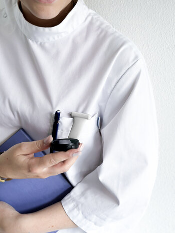 Strap-it® Strap-it Samsung Galaxy Watch 3 41mm verpleegkundige band (wit)