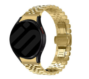 Strap-it® Samsung Galaxy Watch 6 Classic 47mm Jubilee stalen band (goud)