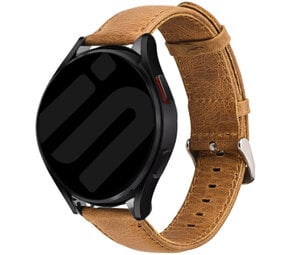 Strap-it® Samsung Galaxy Watch 6 Classic 47mm leren bandje (bruin)