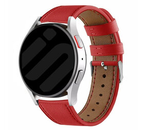 Strap-it® Samsung Galaxy Watch 6 Classic 47mm modern leren bandje (rood)