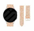 Strap-it® Strap-it Samsung Galaxy Watch 6 Classic 47mm leren glitter bandje (rosé goud)