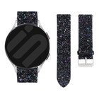 Strap-it® Strap-it Samsung Galaxy Watch 6 Classic 47mm leren glitter bandje (zwart)
