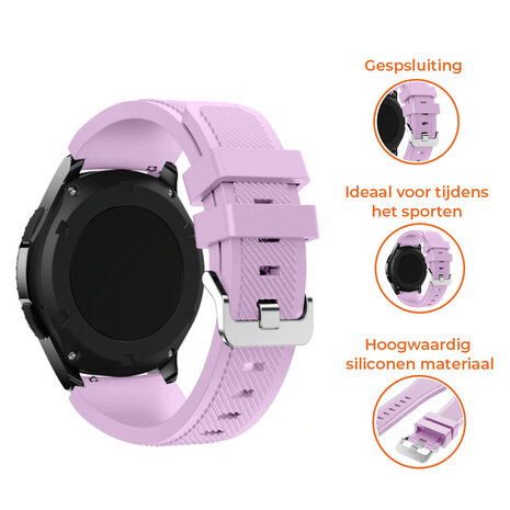 Strap-it® Strap-it Samsung Galaxy Watch 6 - 44mm siliconen bandje (lila) Strap-it® Strap-it Samsung Galaxy Watch 6 - 44mm siliconen bandje (lila)