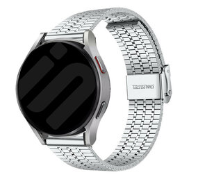 Strap-it® Samsung Galaxy Watch 6 - 40mm roestvrij stalen band (zilver)