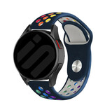 Strap-it® Samsung Galaxy Watch 6 Classic 47mm sport band (donkerblauw/kleurrijk)