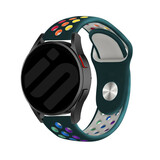 Strap-it® Samsung Galaxy Watch 6 Classic 47mm sport band (dennengroen/kleurrijk)