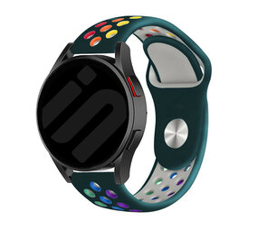 Strap-it® Samsung Galaxy Watch 6 Classic 47mm sport band (dennengroen/kleurrijk)