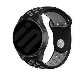 Strap-it® Samsung Galaxy Watch 6 Classic 43mm sport band (zwart/grijs)