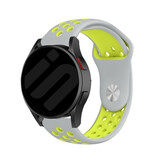 Strap-it® Samsung Galaxy Watch 6 - 44mm sport band (grijs/geel)