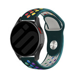 Strap-it® Samsung Galaxy Watch 6 - 44mm sport band (dennengroen/kleurrijk