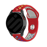 Strap-it® Samsung Galaxy Watch 6 - 40mm sport band (rood/kleurrijk)