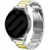 Strap-it® Samsung Galaxy Watch 6 Classic 43mm stalen band (zilver/goud) Strap-it® Samsung Galaxy Watch 6 Classic 43mm stalen band (zilver/goud)