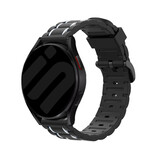 Strap-it® Samsung Galaxy Watch 6 - 44mm sport gesp band (zwart/wit)