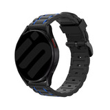 Strap-it® Samsung Galaxy Watch 6 - 40mm sport gesp band (zwart/blauw)