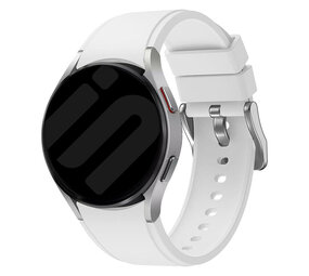 Strap-it® Samsung Galaxy Watch 6 - 44mm siliconen band perfect fit (wit)