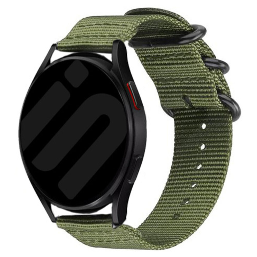 Strap-it® Strap-it Samsung Galaxy Watch 6 - 40mm nylon gesp band (groen) Strap-it® Strap-it Samsung Galaxy Watch 6 - 40mm nylon gesp band (groen)