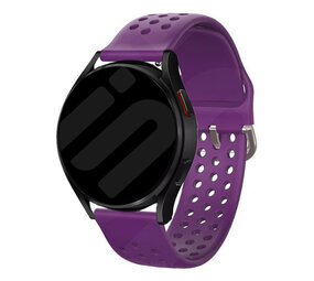 Strap-it® Samsung Galaxy Watch 6 - 44mm siliconen bandje met gaatjes (paars)