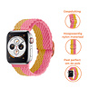 Strap-it® Strap-it Apple Watch verstelbaar geweven nylon bandje (geel/roze) Strap-it® Strap-it Apple Watch verstelbaar geweven nylon bandje (geel/roze)