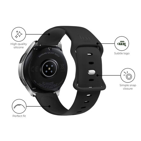 xoxo Wildhearts xoxo Wildhearts Amazfit GTS 2 siliconen bandje (zwart)