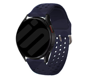 Strap-it® Samsung Galaxy Watch 6 - 40mm siliconen bandje met gaatjes (donkerblauw)