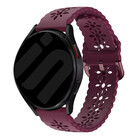 Strap-it® Strap-it Samsung Galaxy Watch 6 Classic 43mm siliconen bandje met patroon (bordeaux)