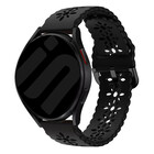 Strap-it® Strap-it Samsung Galaxy Watch 6 - 40mm siliconen bandje met patroon (zwart)