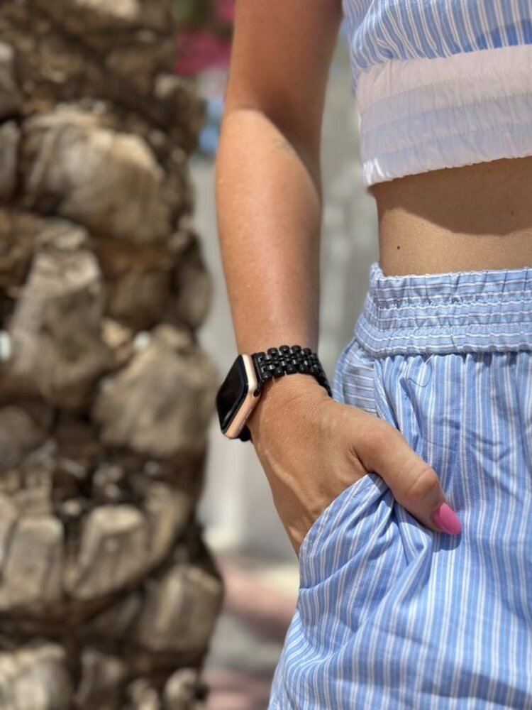 xoxo Wildhearts xoxo Wildhearts Apple Watch stalen bandje (zwart)