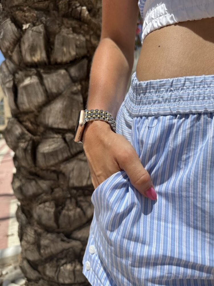 xoxo Wildhearts xoxo Wildhearts Apple Watch stalen bandje (zilver/goud)