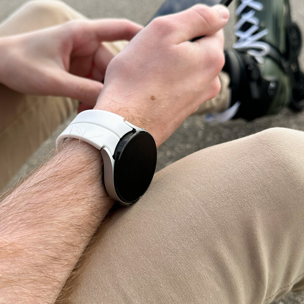 Strap-it® Strap-it Samsung Galaxy Watch 6 - 40mm magnetische sport band (wit)