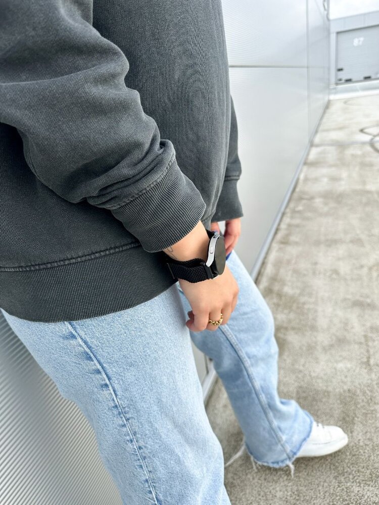 Strap-it® Strap-it Xiaomi Amazfit Bip verstelbaar geweven bandje (zwart) Strap-it® Strap-it Xiaomi Amazfit Bip verstelbaar geweven bandje (zwart)