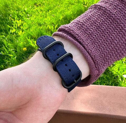 Strap-it® Strap-it Polar Grit X Pro nylon gesp band (blauw) Strap-it® Strap-it Polar Grit X Pro nylon gesp band (blauw)