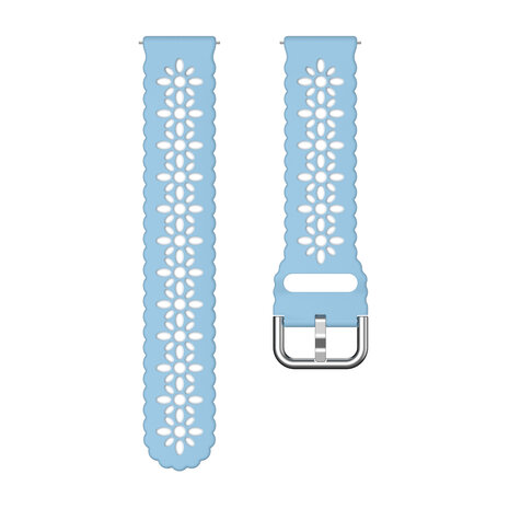 Strap-it® Strap-it Samsung Galaxy Watch 42mm siliconen bandje met patroon (lichtblauw/wit)