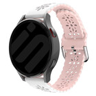 Strap-it® Strap-it Samsung Galaxy Watch 42mm siliconen bandje met patroon (wit/roze)