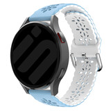 Strap-it® Samsung Galaxy Watch Active siliconen bandje met patroon (lichtblauw/wit)