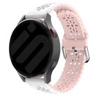 Strap-it® Strap-it Samsung Galaxy Watch 6 - 40mm siliconen bandje met patroon (wit/roze)