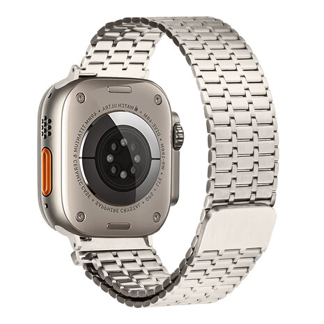 Apple Watch luxe metalen mesh bandje (sterrenlicht) - Smartwatchbanden.nl