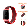 Strap-it® Strap-it Fitbit Charge 4 nylon band (zwart/koraal) Strap-it® Strap-it Fitbit Charge 4 nylon band (zwart/koraal)