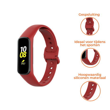 Strap-it® Strap-it Samsung Galaxy Fit 2 siliconen bandje (rood)