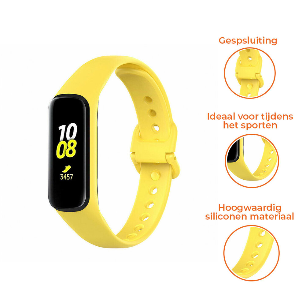 Strap-it® Strap-it Samsung Galaxy Fit 2 siliconen bandje (geel)