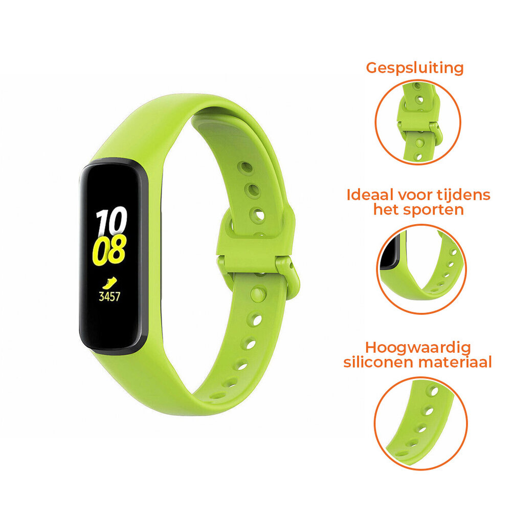 Strap-it® Strap-it Samsung Galaxy Fit 2 siliconen bandje (lime)
