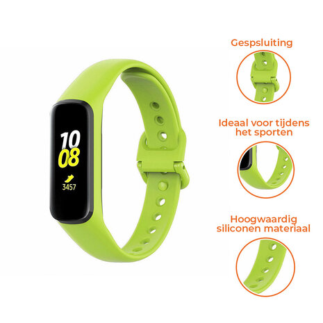Strap-it® Strap-it Samsung Galaxy Fit 2 siliconen bandje (lime)