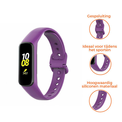 Strap-it® Strap-it Samsung Galaxy Fit 2 siliconen bandje (paars)