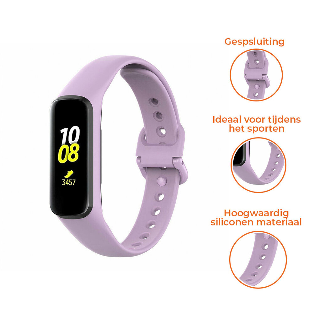 Strap-it® Strap-it Samsung Galaxy Fit 2 siliconen bandje (lavendel)
