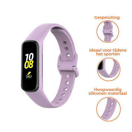 Strap-it® Strap-it Samsung Galaxy Fit 2 siliconen bandje (lavendel)