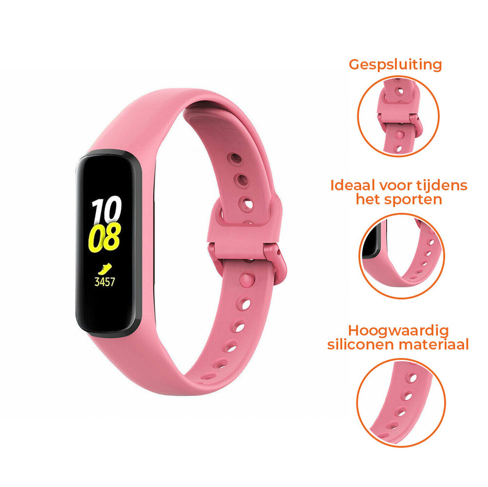 Strap-it® Strap-it Samsung Galaxy Fit 2 siliconen bandje (knalroze)