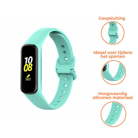 Strap-it® Strap-it Samsung Galaxy Fit 2 siliconen bandje (aqua)